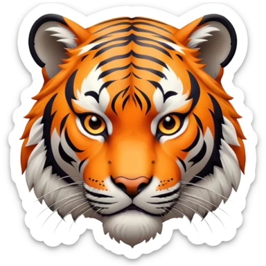 LSU tiger fierce expression sticker