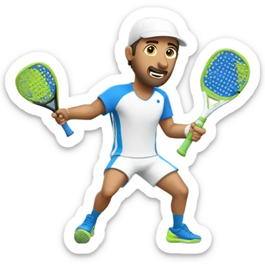 Italian man playing padel sticker