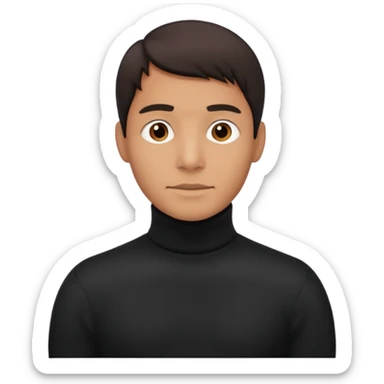 man in turtle neck sticker