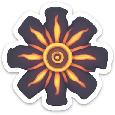 fire rosette sticker
