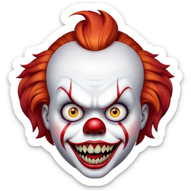 Pennywise the clown Mad face sticker