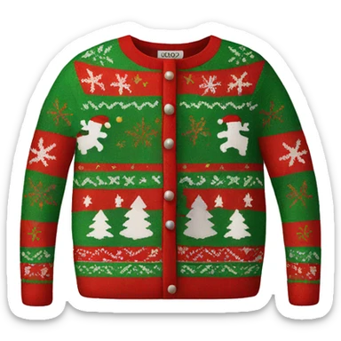 ugly christmas sweater sticker