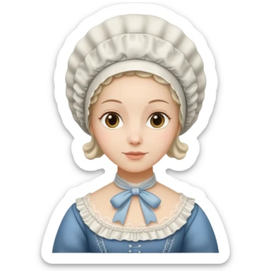 white townslady 18th century sticker