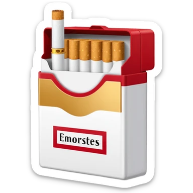 A pack of cigarettes sticker