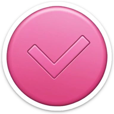Pink check mark sticker