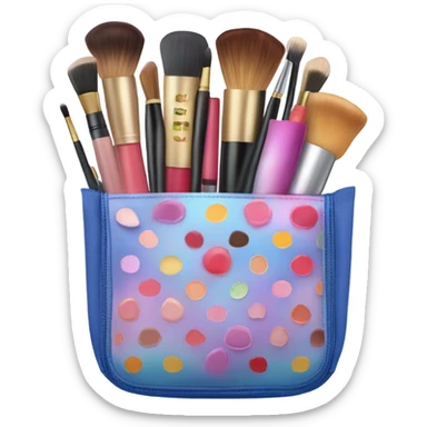 girl makeup bag sticker