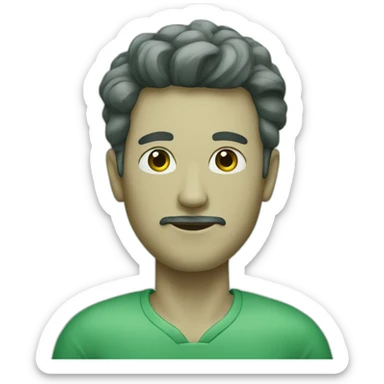 man made of jade sticker