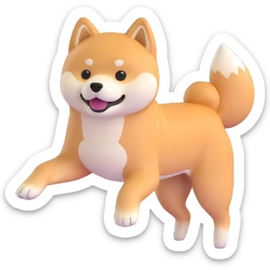 shiba inu, fitness sticker