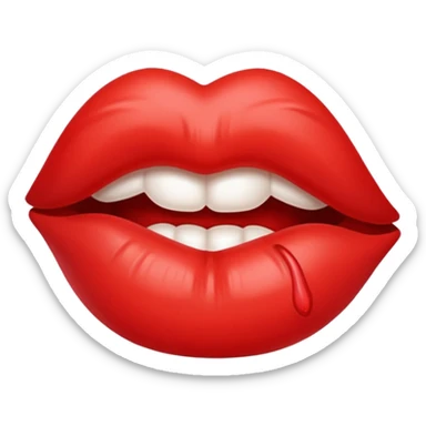 Red kiss sticker