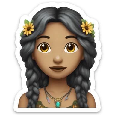 Dark Bohemian hippie fairy sticker