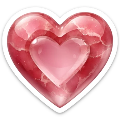 Strawberry quartz heart sticker