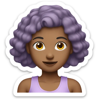 pilates girl wearing a lilac out sticker