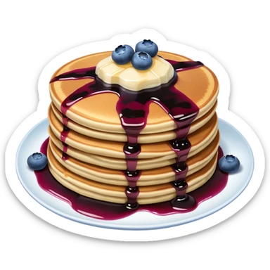 Blueberry pancakes  Burgundy sticker