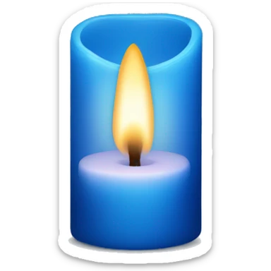 Blue Candle with light  sticker