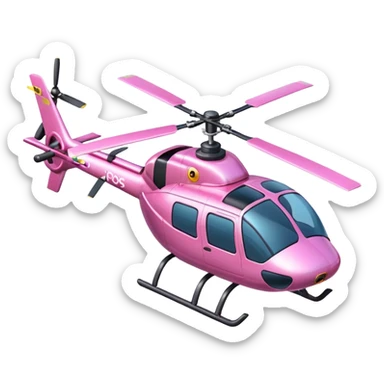 Pink helicopter sticker