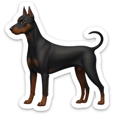 Black Doberman sticker