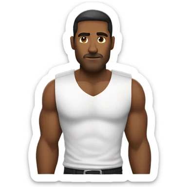 Hombre fuerte con cara de asombro  sticker