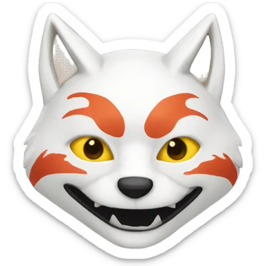 kitsune mask sticker