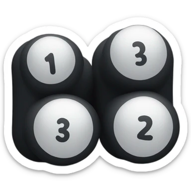 Black cylinder with two balls sticker