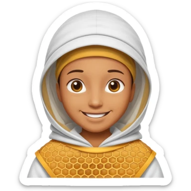 beekeeper white cloth sticker