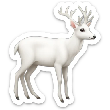 white deer sticker