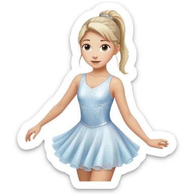 Ice skater girl sticker