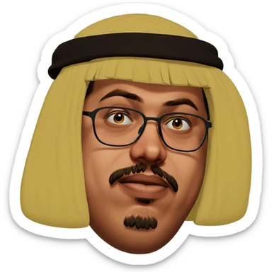 meme portrait of cool dude sticker