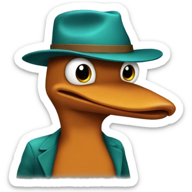 Perry the platypus sticker