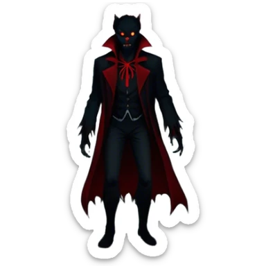 Icon for Horror Movies: A chilling collage with a monstrous werewolf or vampire, dark silhouettes, eerie graveyards, and creepy elements like spiders and tombstones. Ghostly fog surrounds, with a blood-red moon in the sky. The atmosphere is unsettling, eerie, and haunting. Transparent background. sticker