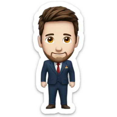 messi combinado con traje de  iro-man sticker