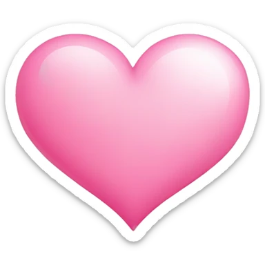 Un corazon color rosado claro con estrellas turquesas sticker