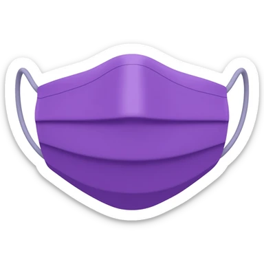 purple face mask sticker
