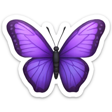 Purple butterfly sticker