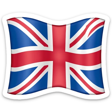 Korean flag combined with england flag sticker
