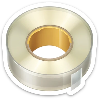 A roll of transparent scotch tape sticker