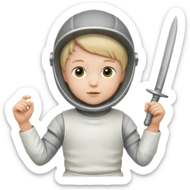 fencer baby sticker