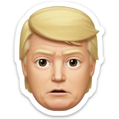 donald trump as blockhead sticker