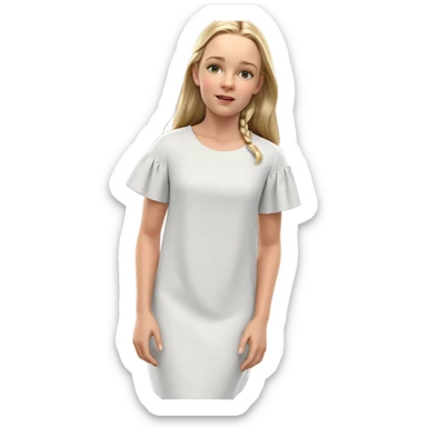 blonde girl in elegant dress sticker