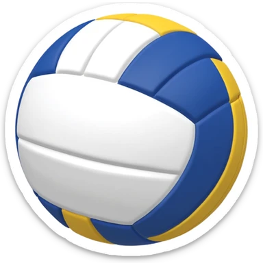 Pelota de voleibol azul amarillo y boanco sticker