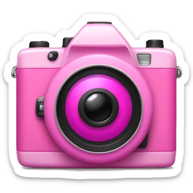 digital pink camera sticker