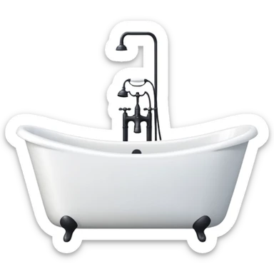 White bath tub sticker