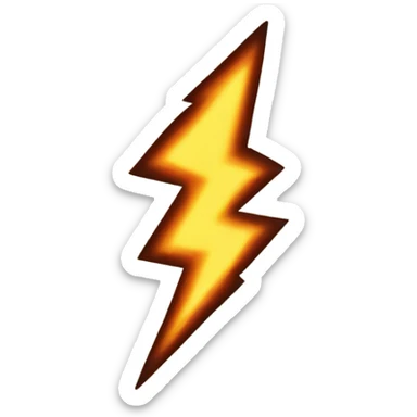 Lightning bolt paper scroll sticker