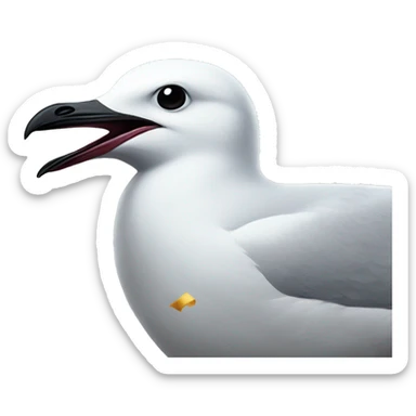 Black billed gull celebrating with confetti  sticker