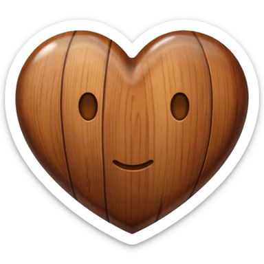 Brown heart sticker