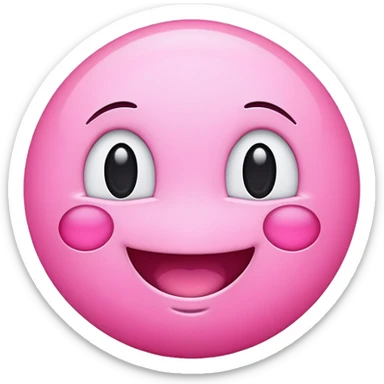 cute pink emoji  sticker