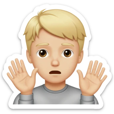 a tall blond boy getting slapped in the face sticker