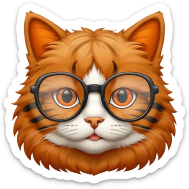 Gato com óculos sticker