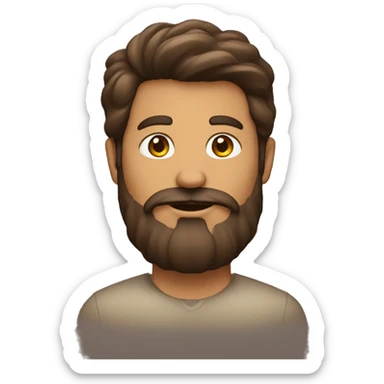 Un homme brun avec une barbe sticker