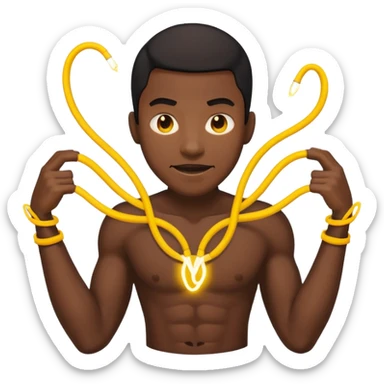 electric bending black man sticker