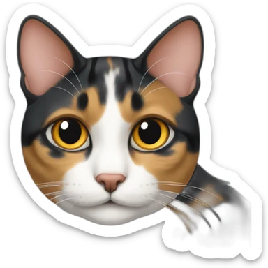 diluted calico cat sticker